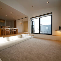 ダウンリビングとプライベートテラスが生む上質な時間